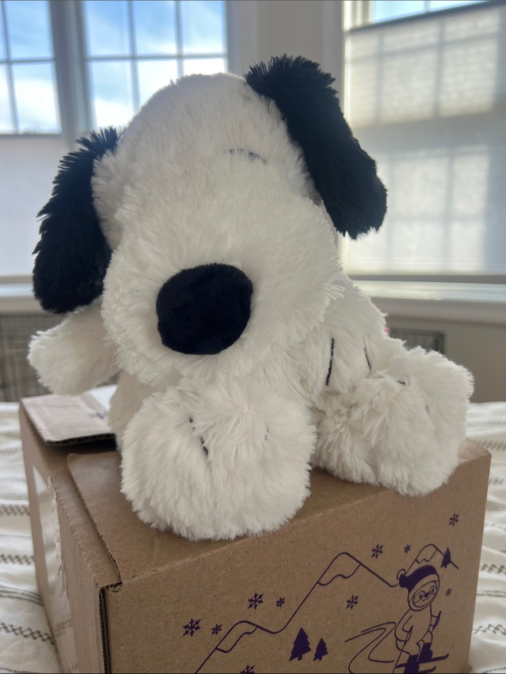Warmies Plush Black & White Snoopy